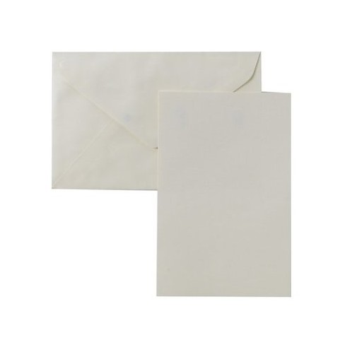 Ivory Blank Heavy Duty Note Cards and Envelopes - Cardstock Weight Paper