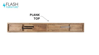 Rustic Solid Pine 8-Foot Folding Farm Bench