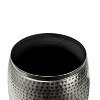happimess Merida Modern Rustic Hammered Metal Drum Storage Side Table with Lid - 4 of 4