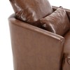 Okak 360° Swivel Barrel Chair,Plush PU Leather Accent Chair with Ergonomic Support for Living Room,Nursery,Office,Lounge - 4 of 4