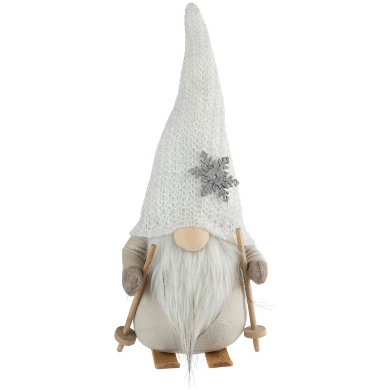 Northlight 12" Winter Ski Gnome with Snowflake Hat Christmas Tabletop Decoration, 1 of 8