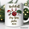 Basketball Buffalo Plaid Christmas Mug, Team and Coaches Gift (Non-Custom Only)| OrnamentallyYou - 4 of 4