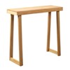 Karl Home |43.3 In. Console Table With Trapezoidal Legs, Wooden Frame - 2 of 4