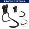 Unique Bargains Heavy Duty Garage Wall Ceiling Utility Tool Hanger Bike Hooks 2 Pcs Black 2 Holes - 3 of 4
