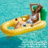 Jasonwell Inflatable Pool Float for Adults — Lounger Raft with Cup Holders, Floating Chair for Pool, Lake & Beach - Pineapple - 2 of 4