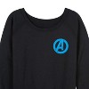 Women's - Marvel - Avengers Black Widow Comic Lightweight French Terry Wide Neck Long Sleeve Shirt - 3 of 4