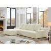 110.25'' Velvet Upholstered Modular L-Shape Sectional Sofa with 5 Pillows, No-Assembly Couch - 4 of 4