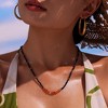 Red Agate Stone Choker Necklace, Adjustable Link Chains,  - HTUTWOO™ Natural Stone Beaded Necklaces, Vintage Jewelry - 2 of 4