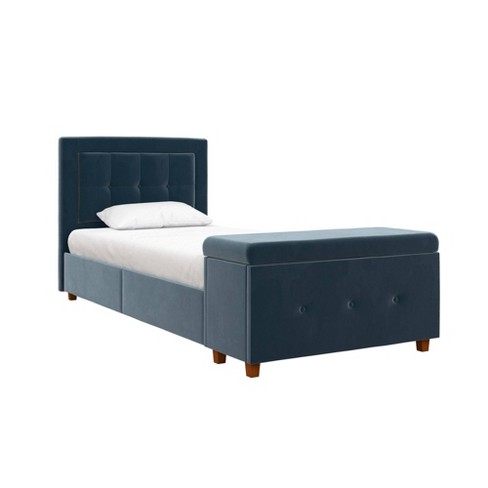 Darci Upholstered Bed With Storage Chest Room Joy Target