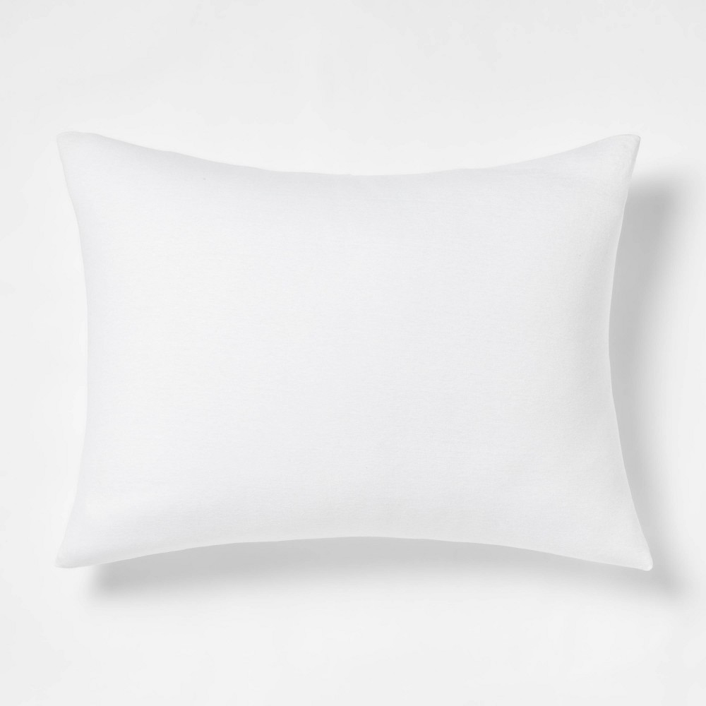 Photos - Pillowcase Standard Jersey Solid Comforter Sham White - Room Essentials™