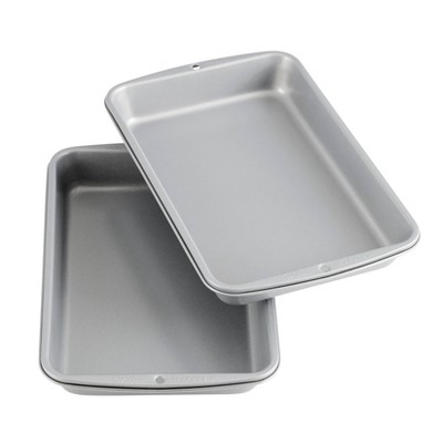 Wilton 2pc 11"x7" Recipe Right Non-Stick Biscuit and Brownie Pan Set