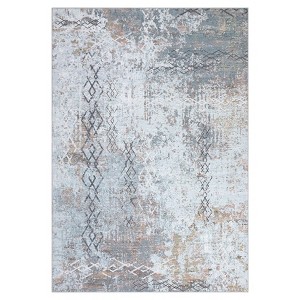 Washable Modern Abstract Rug Non Slip Low Pile Rug Soft Contemporary Throw Floor Cover Foldable Indoor Carpet for Living Room Bedroom - 1 of 4