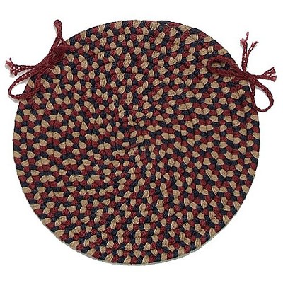 Colonial Mills Brook Farm Chair Pad, Burgundy, Set of 4