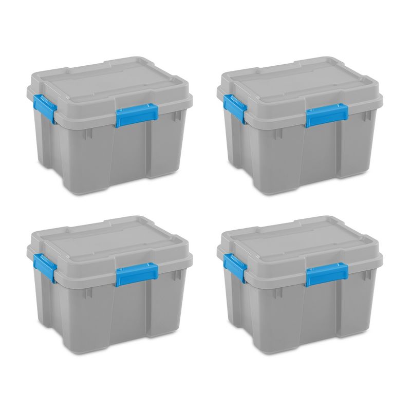 Sterilite Heavy Duty Plastic Gasket Tote Stackable Storage Container Box with Lid and Latches for Home Organization, 1 of 5
