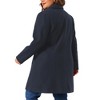 Agnes Orinda Women's Plus Size Double Breasted Notch Lapel Pocket Long Trench Pea Coats - 4 of 4