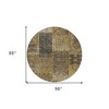 Brown Gray And Charcoal Patchwork Washable Indoor Outdoor Area Rug - 3 of 4