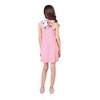 24seven Comfort Apparel Pink Sleeveless Knee Length Hooded Girls Dress - 3 of 4
