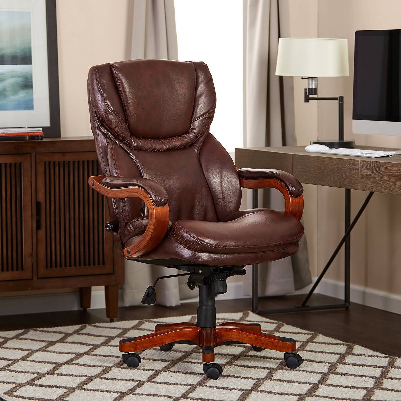 Big & Tall Executive Chair Redwood Leather - Serta, 2 of 24