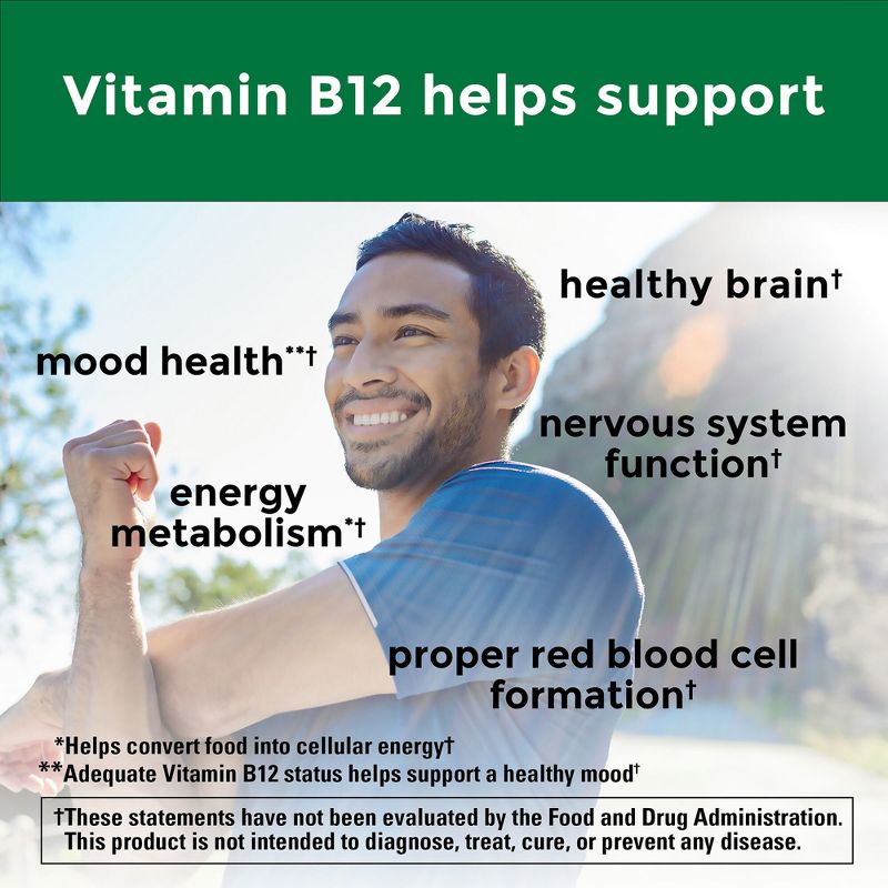 Nature Made Vitamin B12 1000mcg Convert Food into Cellular Energy Support Nervous System Softgels - Non Vegetarian, 5 of 10