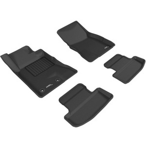 3D MAXpider KAGU Custom Fit All-Weather Floor Liner For FORD MUSTANG 2015-2023- 1st and 2nd Row, 2 Eyelets - 1 of 4
