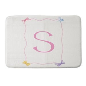 Deny Designs April Lane Art Simple Bow Monogram Memory Foam Bath Mat - 1 of 4