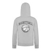 Everyday Kids Basketball Zip Up Hoodie – Classic Sketch Basketball Graphic Sweatshirt - 4 of 4