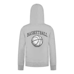 Everyday Kids Basketball Zip Up Hoodie – Classic Sketch Basketball Graphic Sweatshirt - 1 of 4