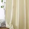 HLC.ME Jefferson Faux Silk Semi Sheer Light Filtering Microfiber Lined Grommet Lightweight Window Curtains, 2 Panels - 4 of 4