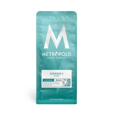 Metropolis Coffee Schweiks Blend Light Medium Roast Whole Bean Coffee - 10.5oz