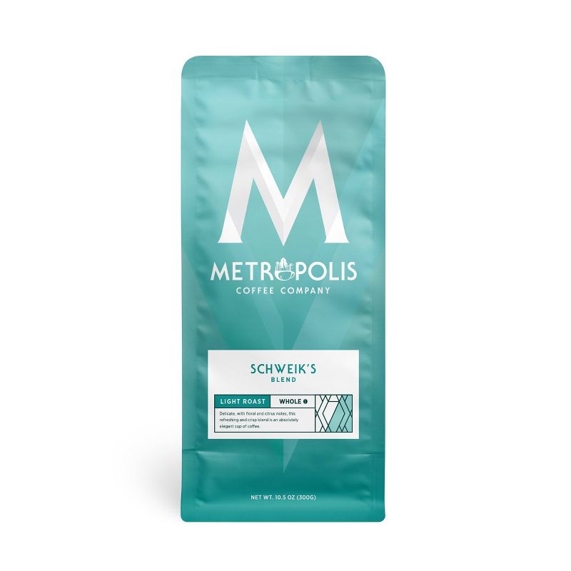 Metropolis Coffee Schweiks Blend Light Medium Roast Whole Bean Coffee - 10.5oz, 1 of 5