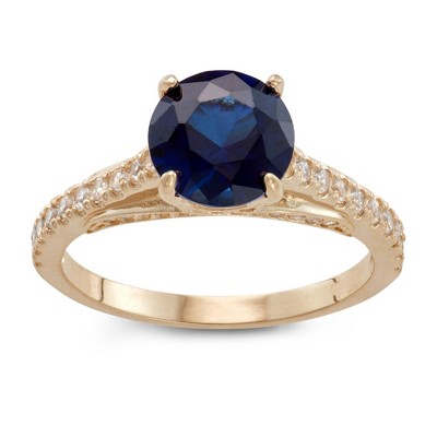 Designs By Gioelli 10K Yellow Gold Lab Created Sapphire Ring
