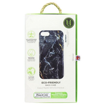 Uunique Back Case for Apple iPhone SE (2nd Gen) / 8 / 7 - Black Marble