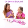 GirlZone 33 Fun Pieces Unicorn Glitter Tattoo for Kids, Face & Skin-Friendly - 4 of 4