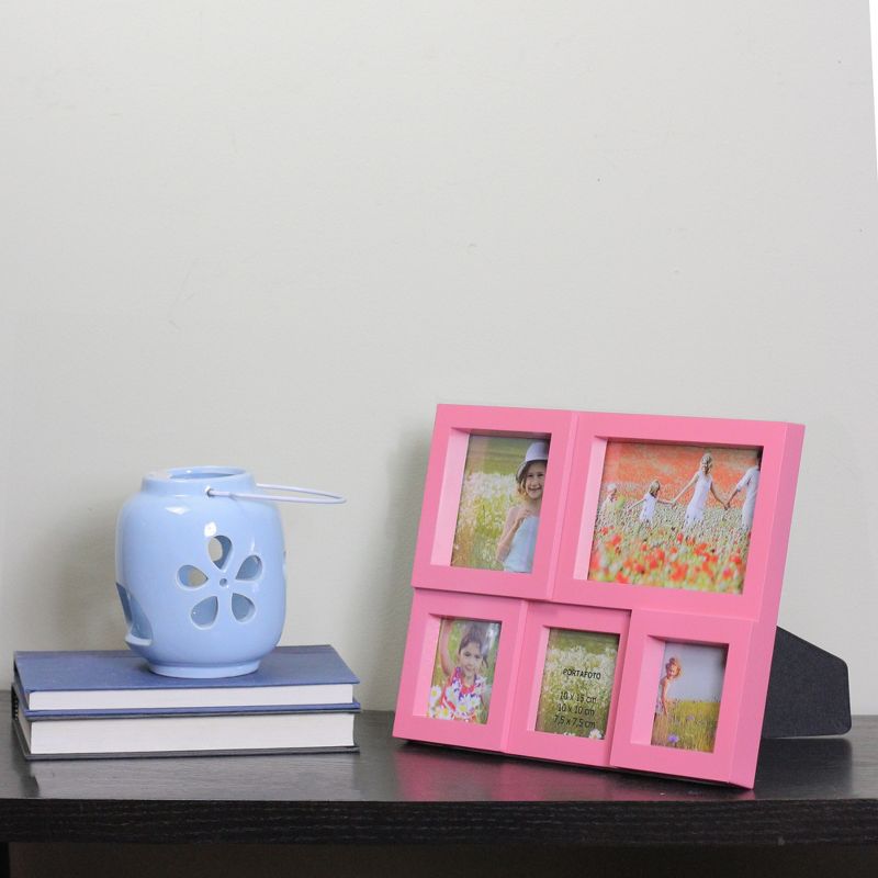 Northlight 11.5" Pink Multi-Sized Puzzled Collage Photo Picture Frame Wall Decoration, 3 of 4