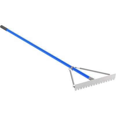 Bon Tool 12-230 Asphalt Lute Rake - Aluminum 24-inch - 6 Foot Aluminum Handle