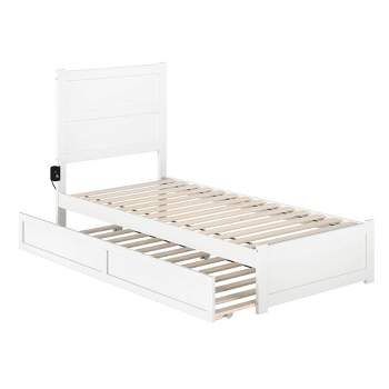 Noho Bed with Footboard and Twin Extra Long Trundle - AFI