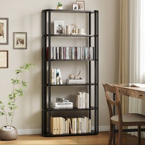 71" Book Shelf, 6 Tier Bookcase, Modern Tall Bookshelf, Free Standing Storage Shelving Unit for Bedroom Home Office Kitchen Living Room - 1 of 4