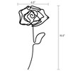 Rose - Metal Line Art Wall Decor Sculpture - 2 of 4