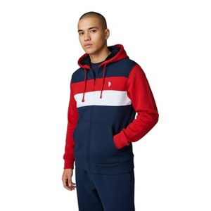 U.S. Polo Assn. Men's Color Block High Pile Fleece Hooded Sweatshirt - 1 of 1