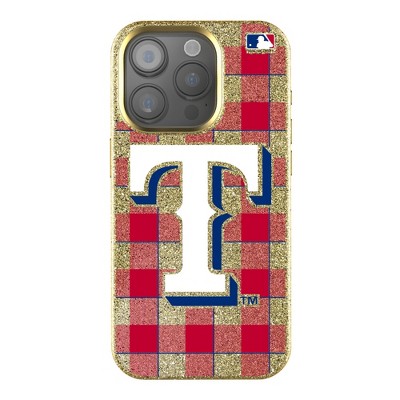 Keyscaper MLB American League Teams Plaid Gold Bling Cell Phone Case for Apple iPhone