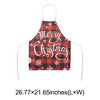Unique Bargains Christmas Aprons Linen Red Black Beige 21.65"x26.77" 1 Pcs - 3 of 4