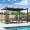 PURPLE LEAF Pergola Outdoor Retractable Pergola with Sun Shade Canopy Patio Metal Grape Trellis Pergola Grill Shelter Pergola for Porch Garden Yard - 2 of 4