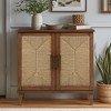LIVN CO. Handcrafted Seagrass 2-Door Accent Chest - 2 of 4