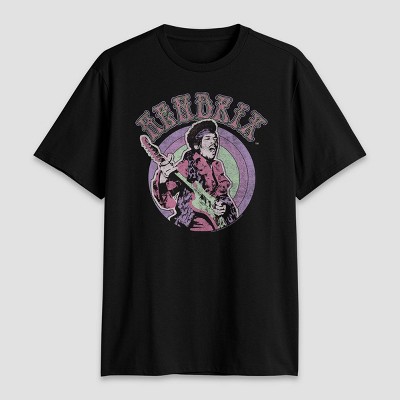 Men's Jimi Hendrix Short Sleeve Crewneck T-shirt - Gray : Target