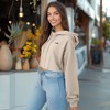 Dalix Salty Embroidery Fleece Hoodie Cropped Long Sleeve Drawstring Fall Spring Womens - 4 of 4