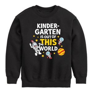 Boys' - Dr. Seuss - Kindergarten Out Of This World Graphic Long Sleeve Fleece Sweatshirt - 1 of 4