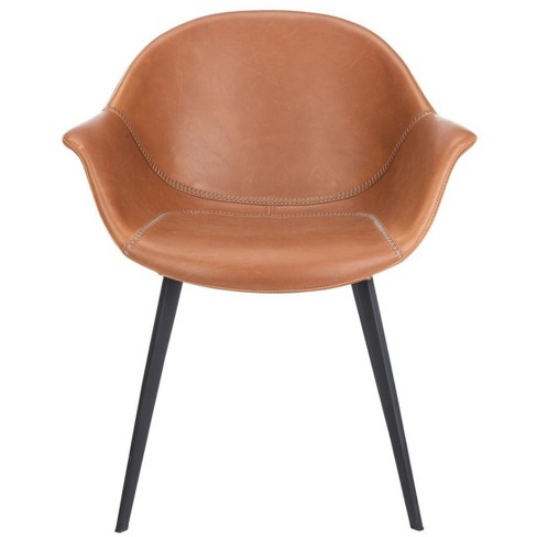 Cognac leather dining online chairs