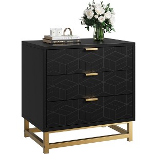 3 Drawer Dresser, Large Dresser for Bedroom, Wood Dresser with 3 Large Drawers - 1 of 4