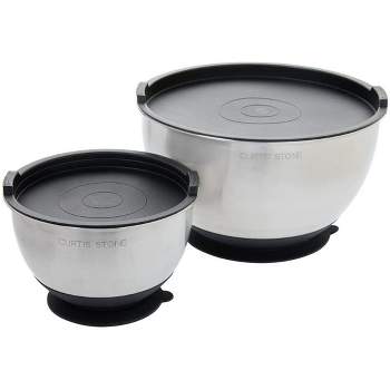 Lexi Home 2-Set Stainless Steel Mixing Bowl Set with Lids