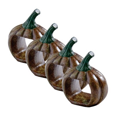 Park Designs Fat Pumpkin Napkin Ring Set of 4